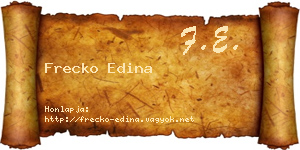 Frecko Edina névjegykártya